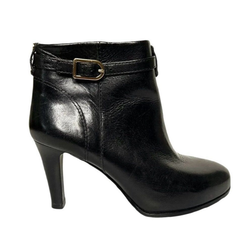 Tory Burch Black Leather Heeled Ankle Boots
